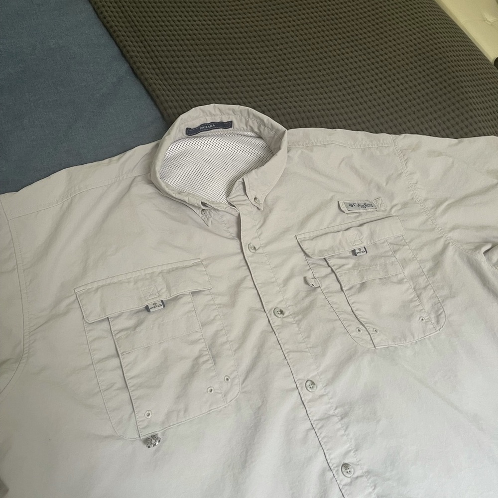 Columbia Men's Bahama Short Sleeve Shirt - Grey